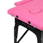 BALANCE wooden folding massage table 2 segment pink and black 2