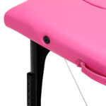 BALANCE wooden folding massage table 2 segment pink and black 3