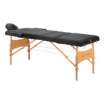 BALANCE wooden folding massage table 3 segment 190x70 black