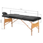 BALANCE wooden folding massage table 3 segment 190x70 black - Image 18