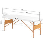 BALANCE wooden folding massage table 3 segment 190x70 white - Image 18