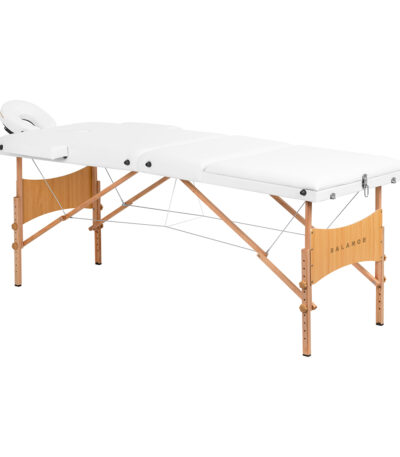 BALANCE wooden folding massage table 3 segment 190x70 white