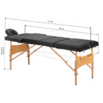 BALANCE wooden folding massage table 3 segment black - Image 18