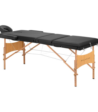 BALANCE wooden folding massage table 3 segment black