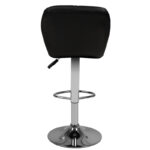 Bar stool m01 quilted adjustable black 1