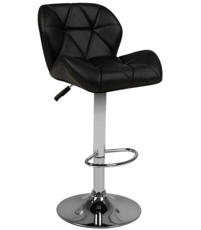 Bar stool m01 quilted adjustable black