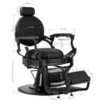 Barber chair Gabbiano Niccolo Black buttonless 8