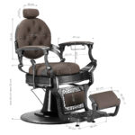 Barber chair Gabbiano Niccolo Brown - Image 16