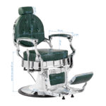 Barber chair Gabbiano President green Chrom 8