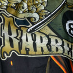 Barber hairdressing cape with elastic band J-455 2