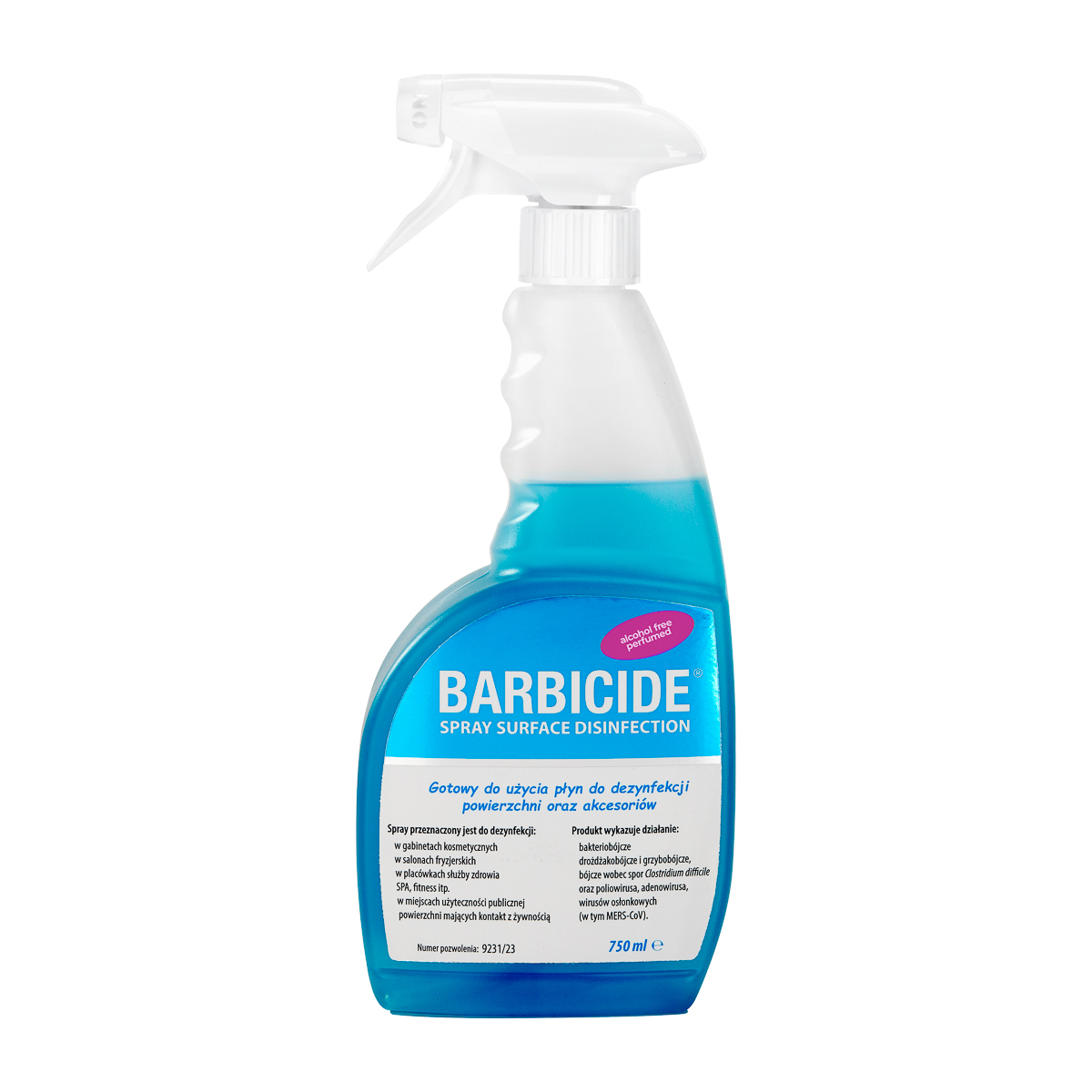 Barbicide spray for disinfection of all surfaces 750ml fragranced Barbicide spray for disinfection of all surfaces 750ml fragranced