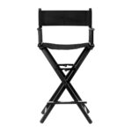 Black aluminum make-up chair - Image 2