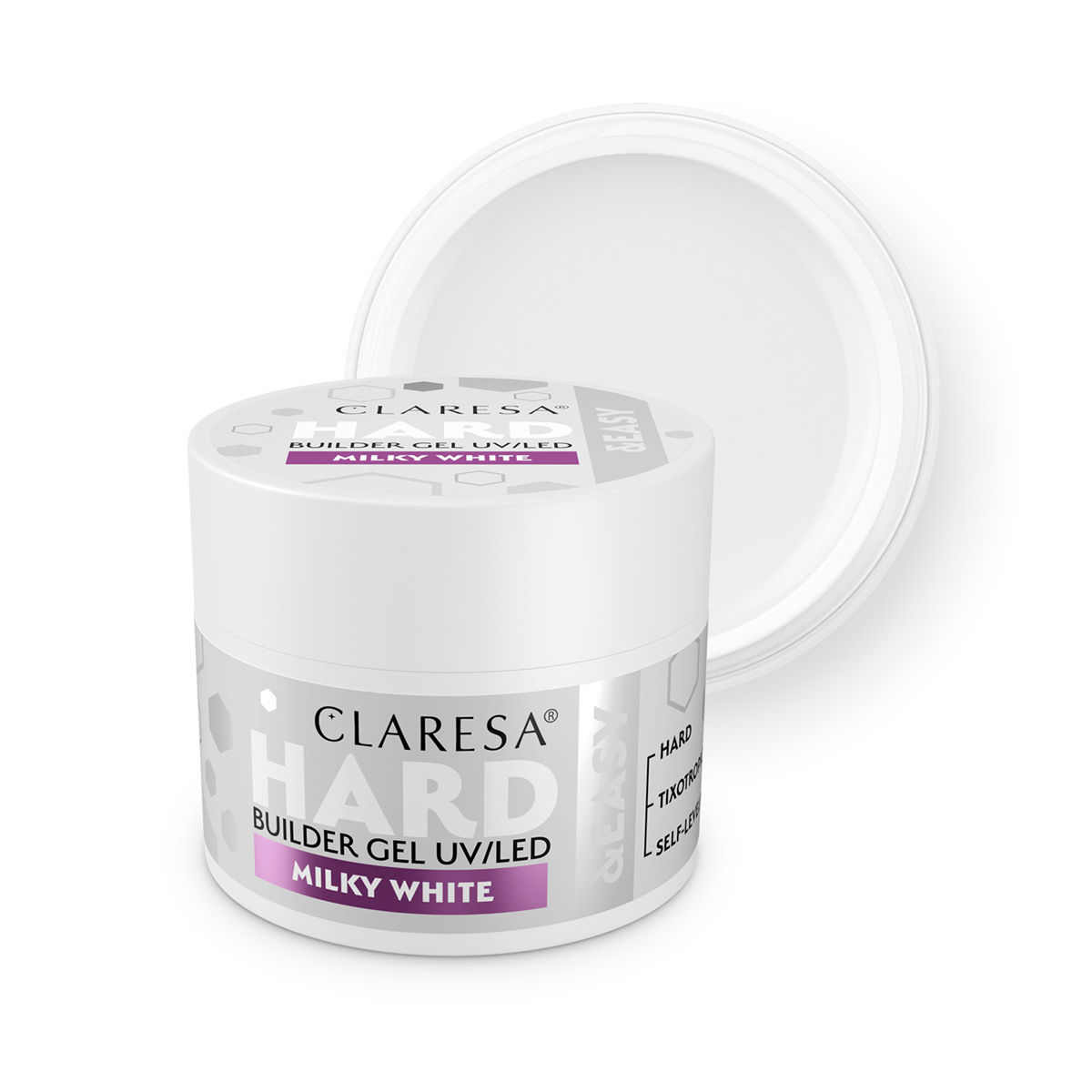 CLARESA HARD&EASY BUILDER GEL MILKY WHITE 45g CLARESA HARD&EASY BUILDER GEL MILKY WHITE 45g