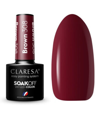 CLARESA Hybrid nail polish BROWN 308 -5g
