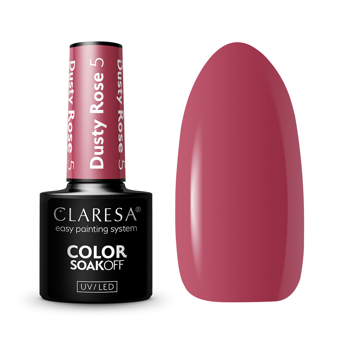 CLARESA Hybrid nail polish DUSTY ROSE 5 -5g CLARESA Hybrid nail polish DUSTY ROSE 5 -5g