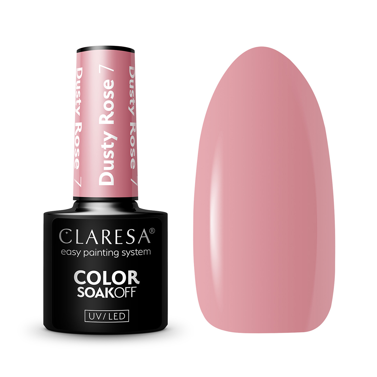 CLARESA Hybrid nail polish DUSTY ROSE 7 -5g CLARESA Hybrid nail polish DUSTY ROSE 7 -5g