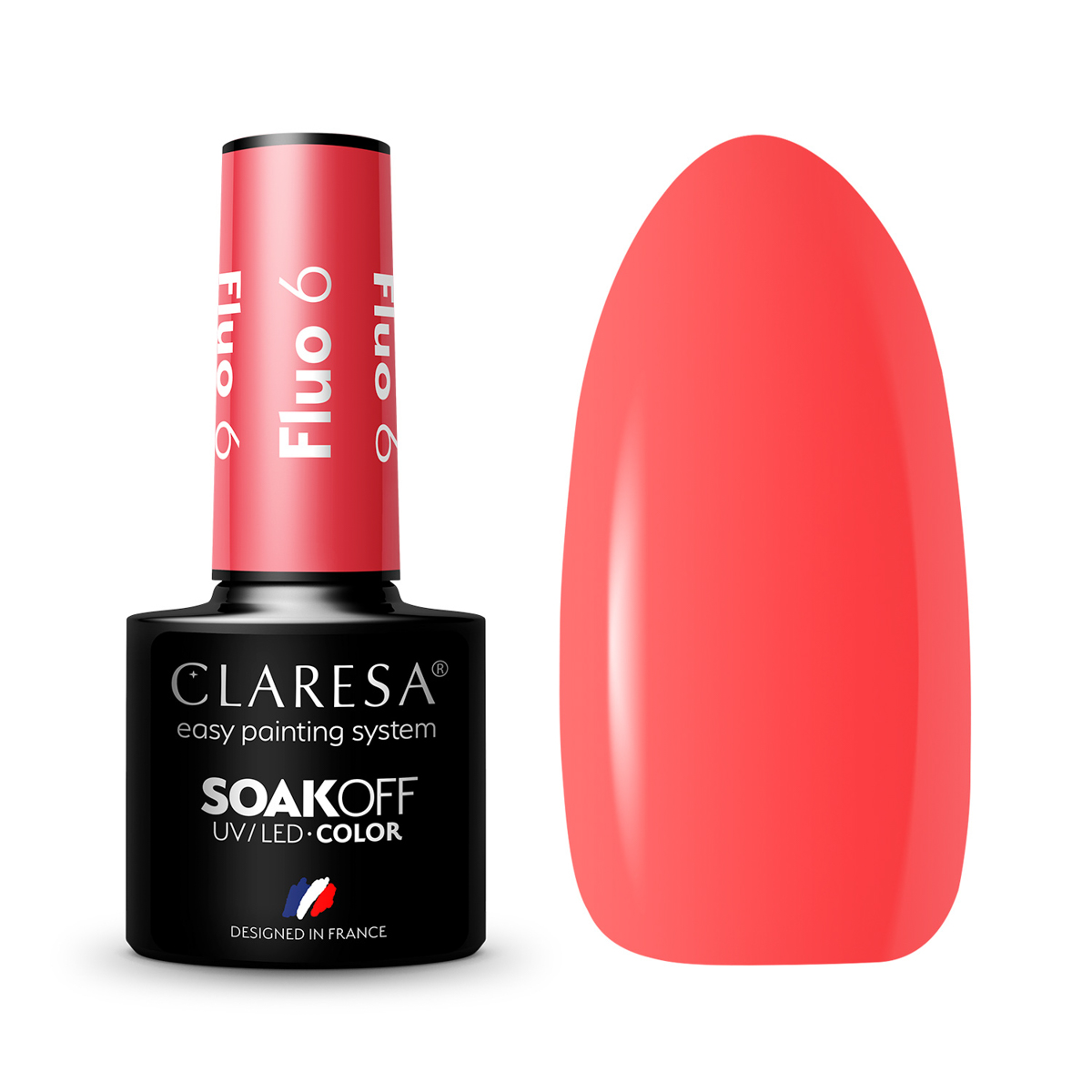 CLARESA Hybrid nail polish FLUO 6 -5g CLARESA Hybrid nail polish FLUO 6 -5g