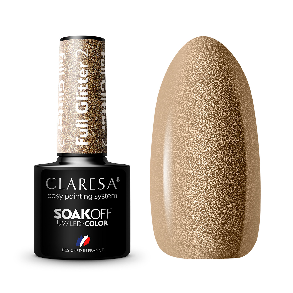 CLARESA Hybrid nail polish FULL GLITTER 2 -5g CLARESA Hybrid nail polish FULL GLITTER 2 -5g
