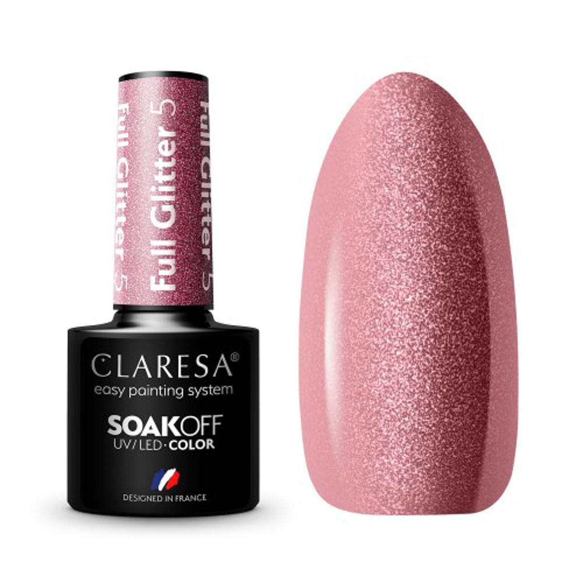 CLARESA Hybrid nail polish FULL GLITTER 5 -5g CLARESA Hybrid nail polish FULL GLITTER 5 -5g
