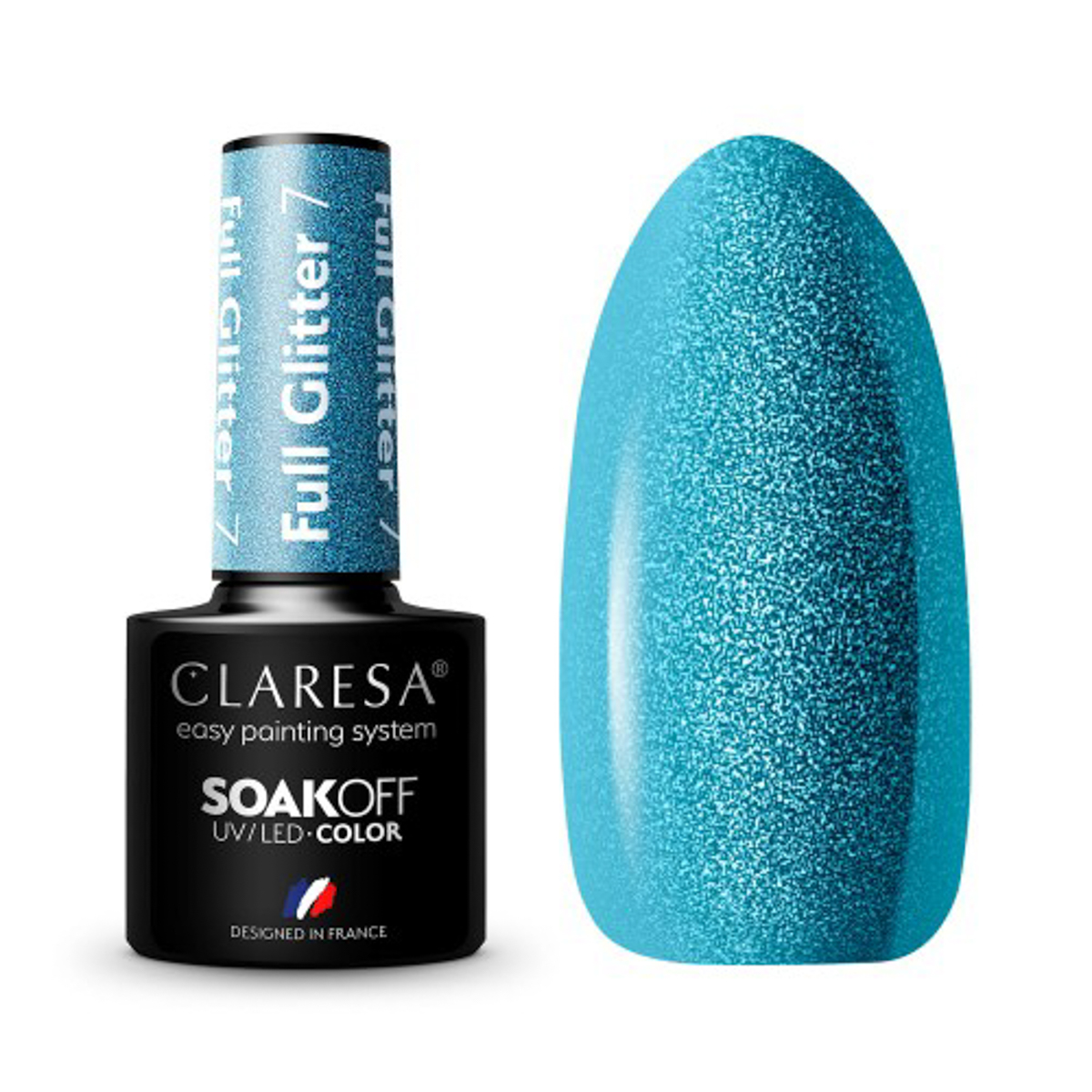 CLARESA Hybrid nail polish FULL GLITTER 7 -5g CLARESA Hybrid nail polish FULL GLITTER 7 -5g