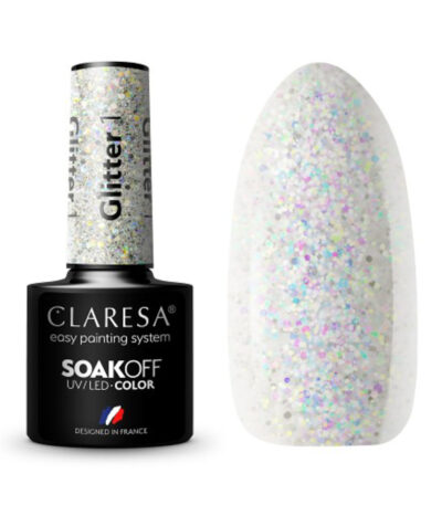 CLARESA Hybrid nail polish GLITTER 1 -5g