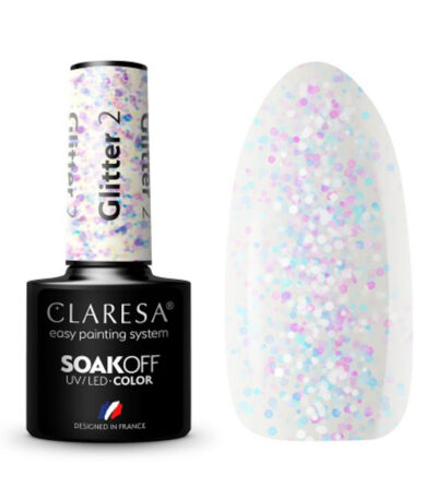 CLARESA Hybrid nail polish GLITTER 2 -5g
