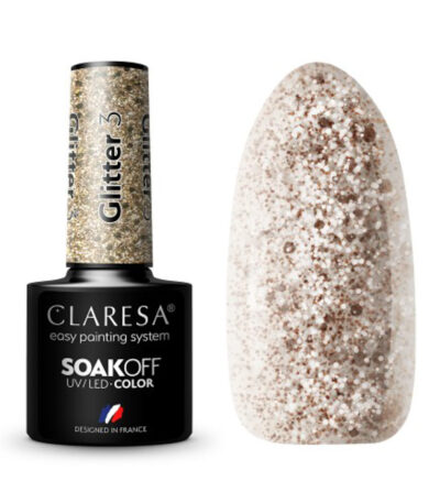 CLARESA Hybrid nail polish GLITTER 3 -5g