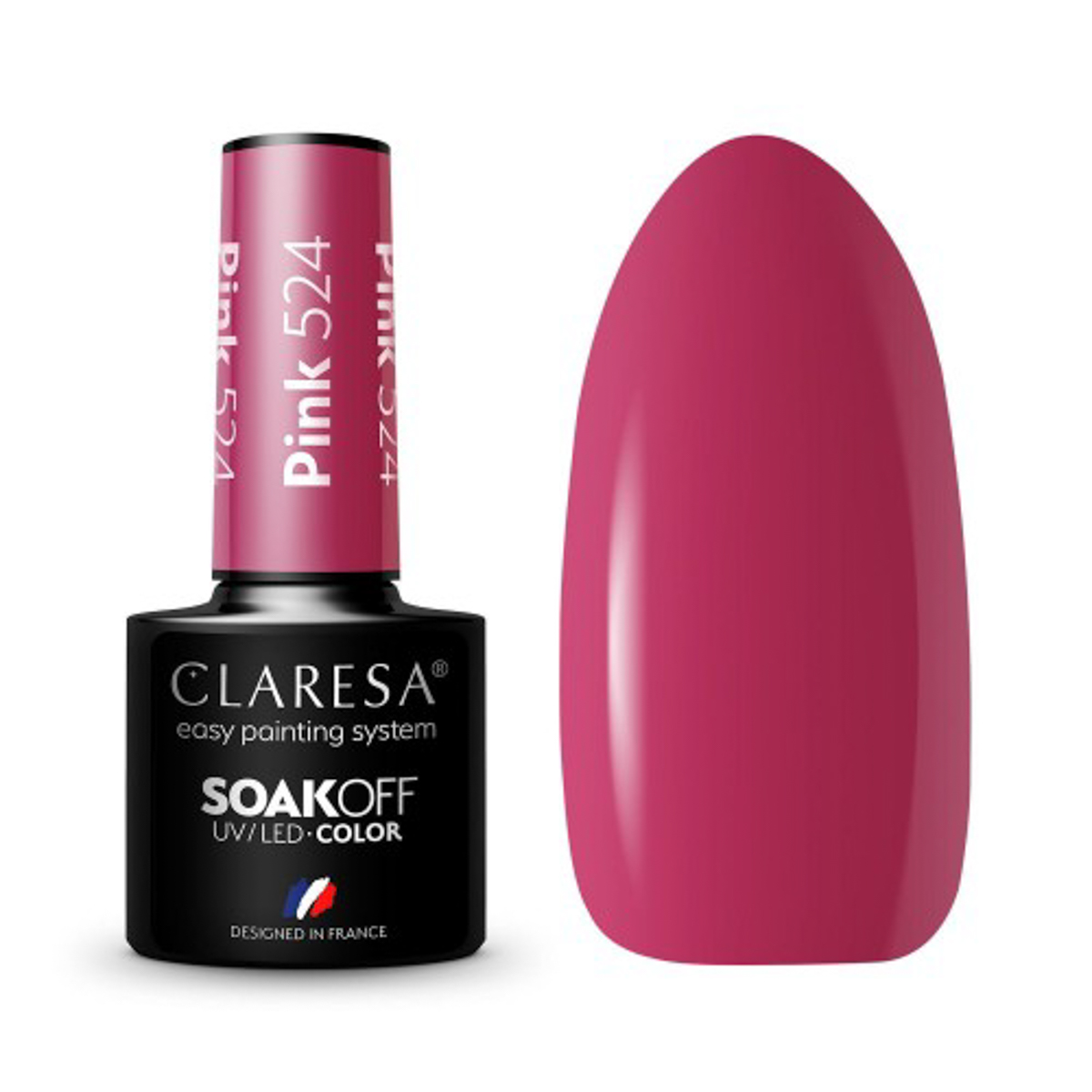 CLARESA Hybrid nail polish Pink 524 -5g CLARESA Hybrid nail polish Pink 524 -5g