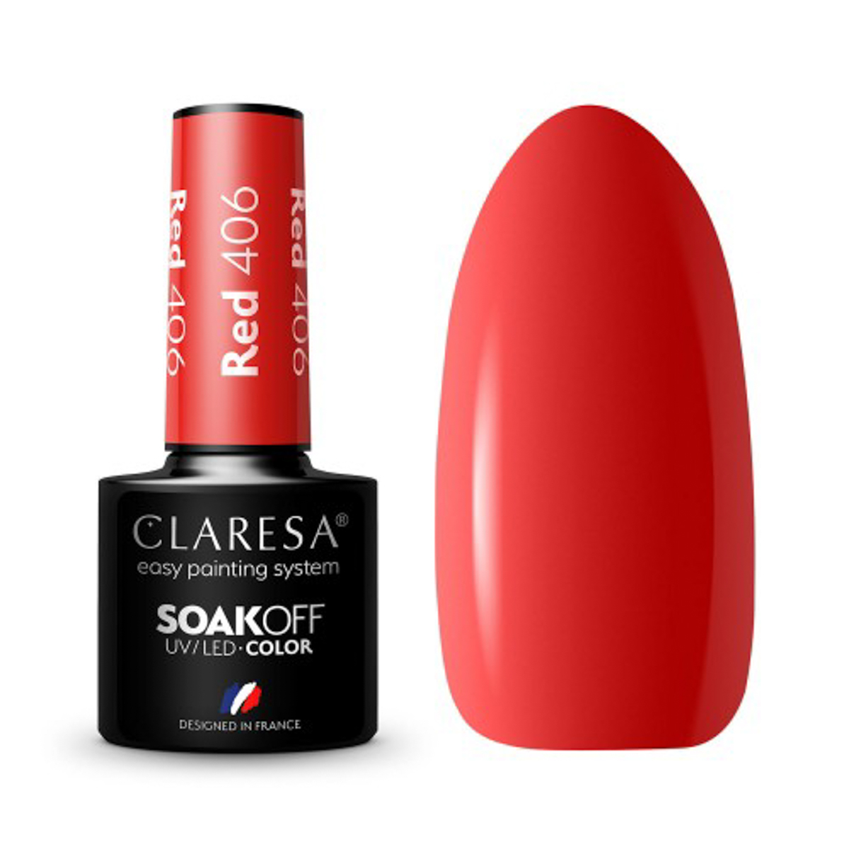 CLARESA Hybrid nail polish RED 406 5g CLARESA Hybrid nail polish RED 406 5g