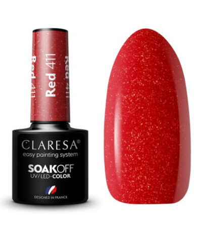 CLARESA Hybrid nail polish RED 411 -5g