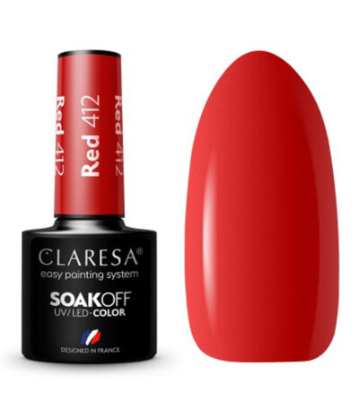CLARESA Hybrid nail polish RED 412 -5g