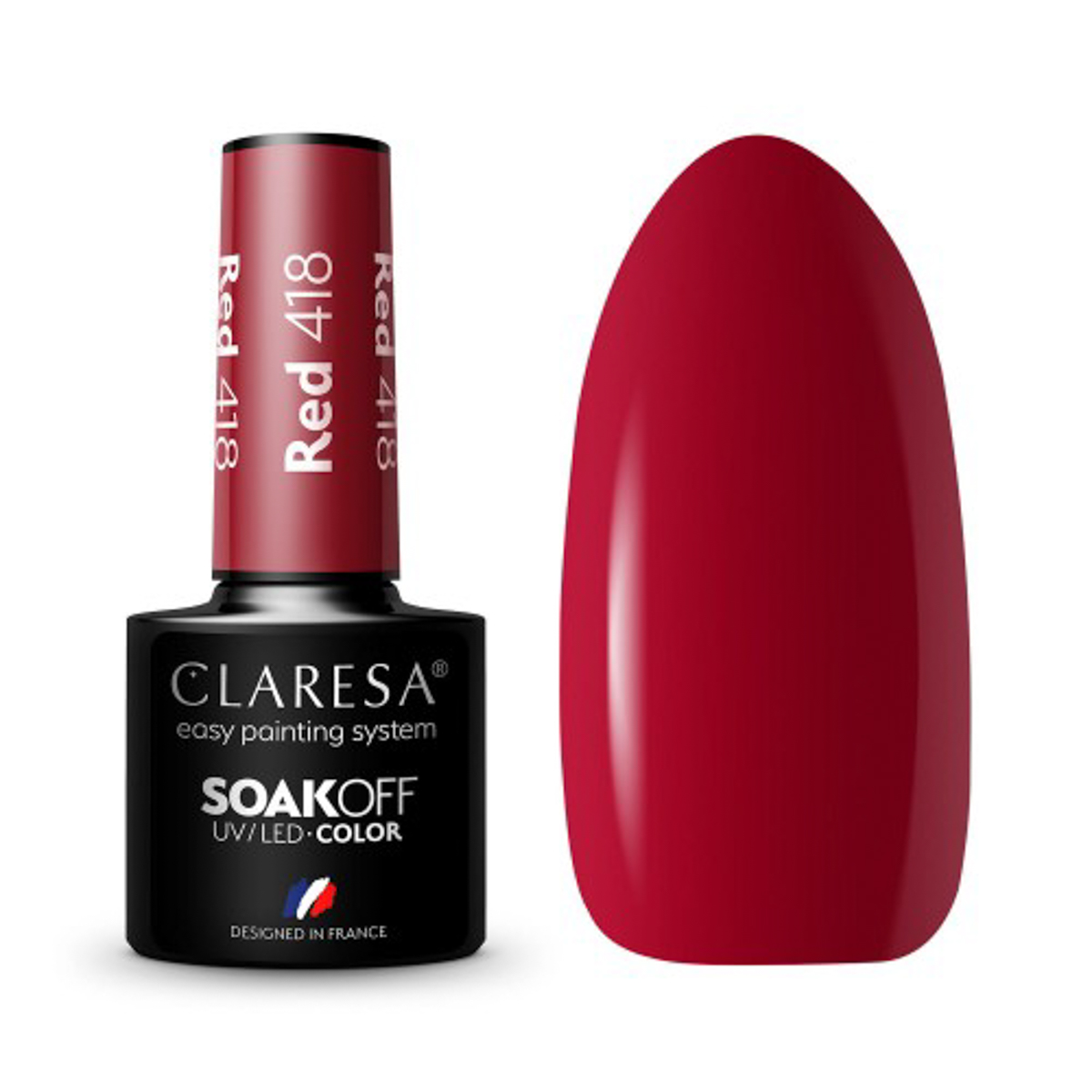 CLARESA Hybrid nail polish RED 418 -5g CLARESA Hybrid nail polish RED 418 -5g