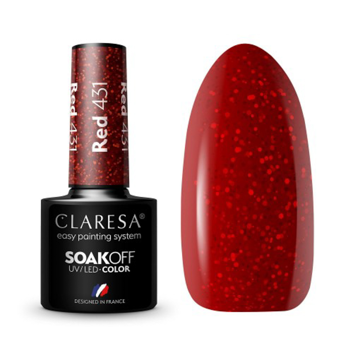CLARESA Hybrid nail polish RED 431 -5g CLARESA Hybrid nail polish RED 431 -5g