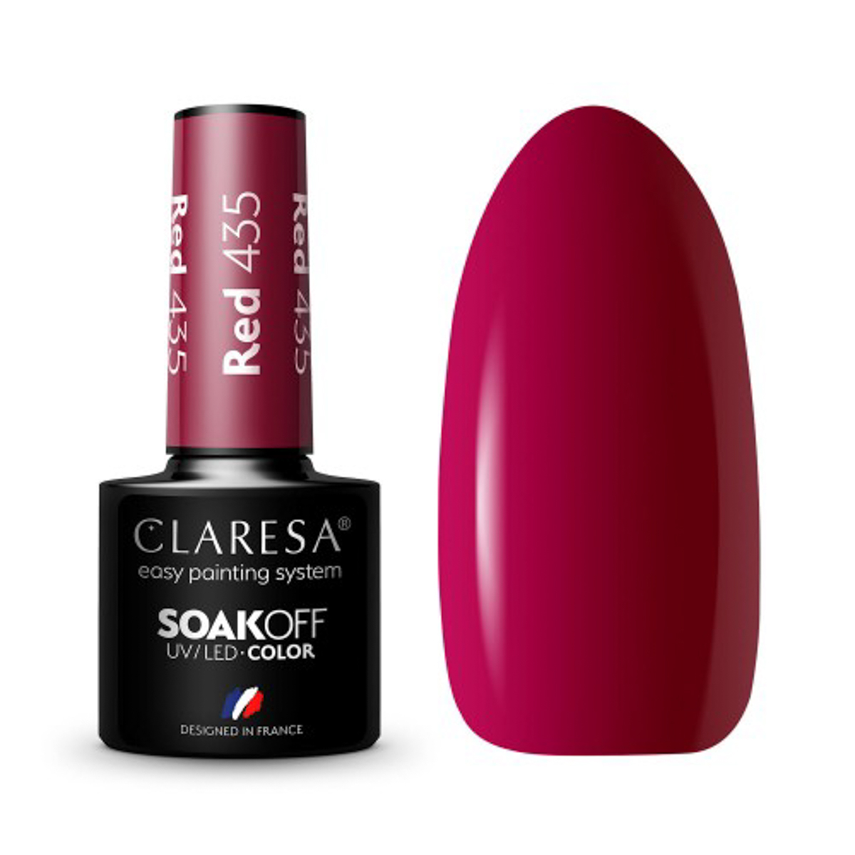 CLARESA Hybrid nail polish RED 435 -5g CLARESA Hybrid nail polish RED 435 -5g