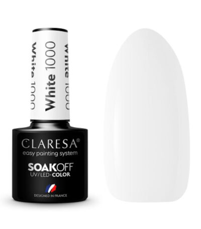 CLARESA Hybrid nail polish WHITE 1000 -5g