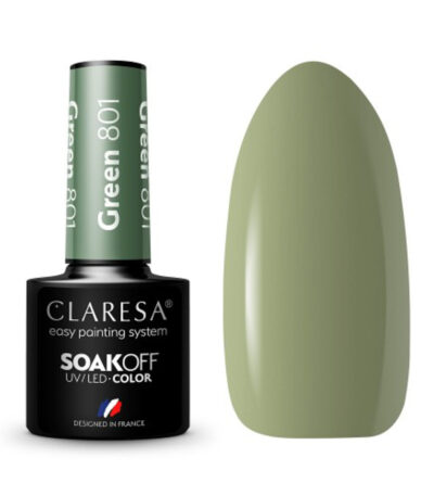 CLARESA Hybrid polish GREEN 801 -5g