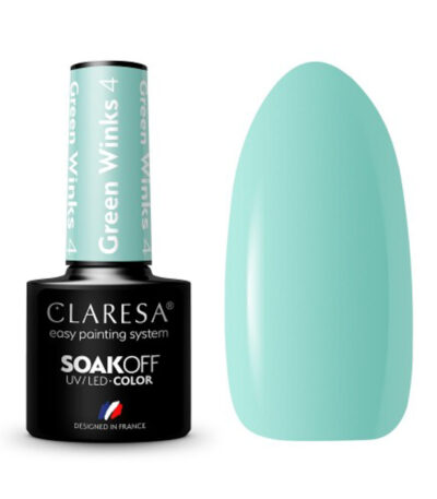CLARESA hybrid polish GREEN WINKS 4 -5g