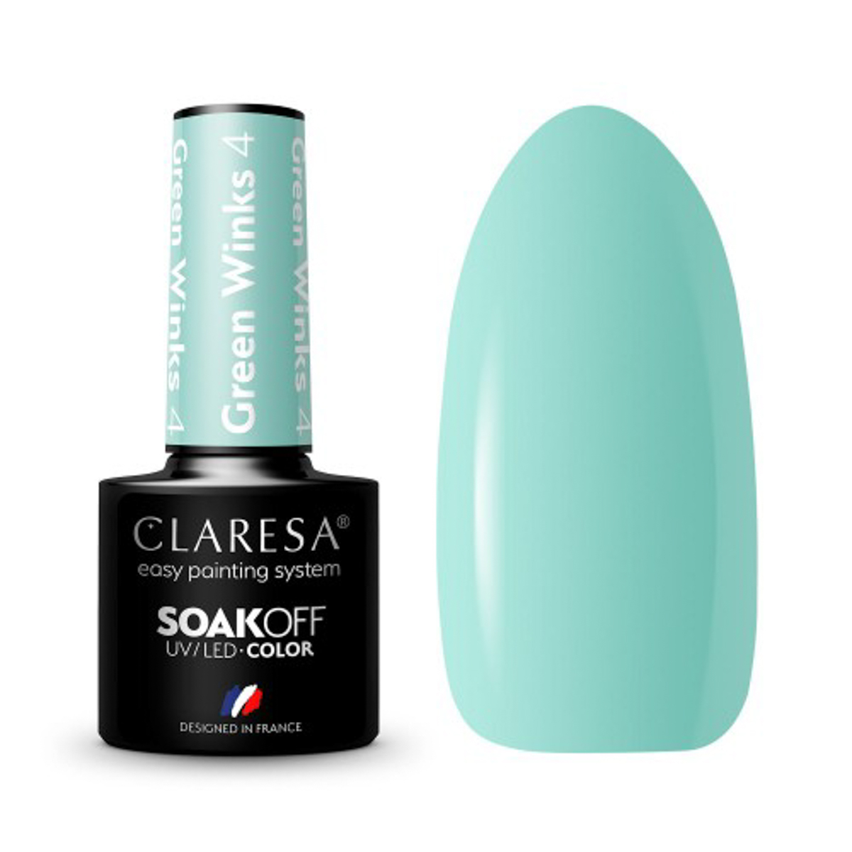 CLARESA hybrid polish GREEN WINKS 4 -5g CLARESA hybrid polish GREEN WINKS 4 -5g