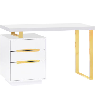 COSMETIC DESK 3311G WHITE GOLD