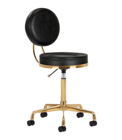 COSMETIC STOOL H5 GOLD BLACK