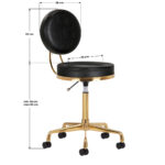 COSMETIC STOOL H5 GOLD BLACK - Image 6