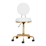 COSMETIC STOOL H5 WHITE GOLD - Image 2