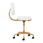 COSMETIC STOOL H5 WHITE GOLD - Image 4