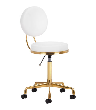 COSMETIC STOOL H5 WHITE GOLD