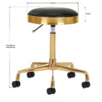 COSMETIC STOOL H7 GOLD BLACK 1