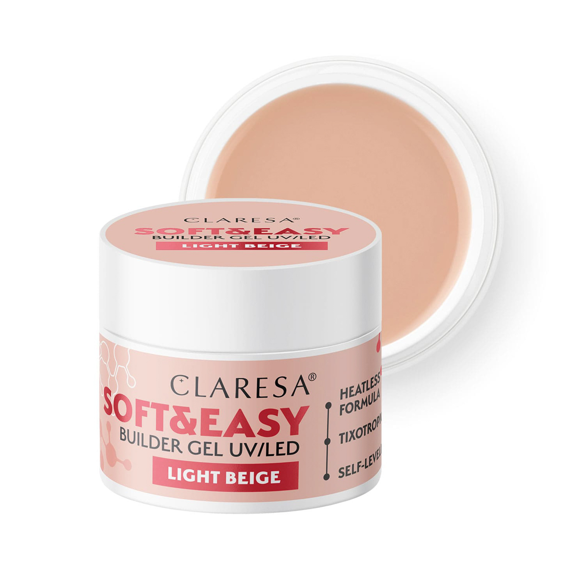 Claresa Soft&Easy building gel light beige 90g Claresa Soft&Easy building gel light beige 90g