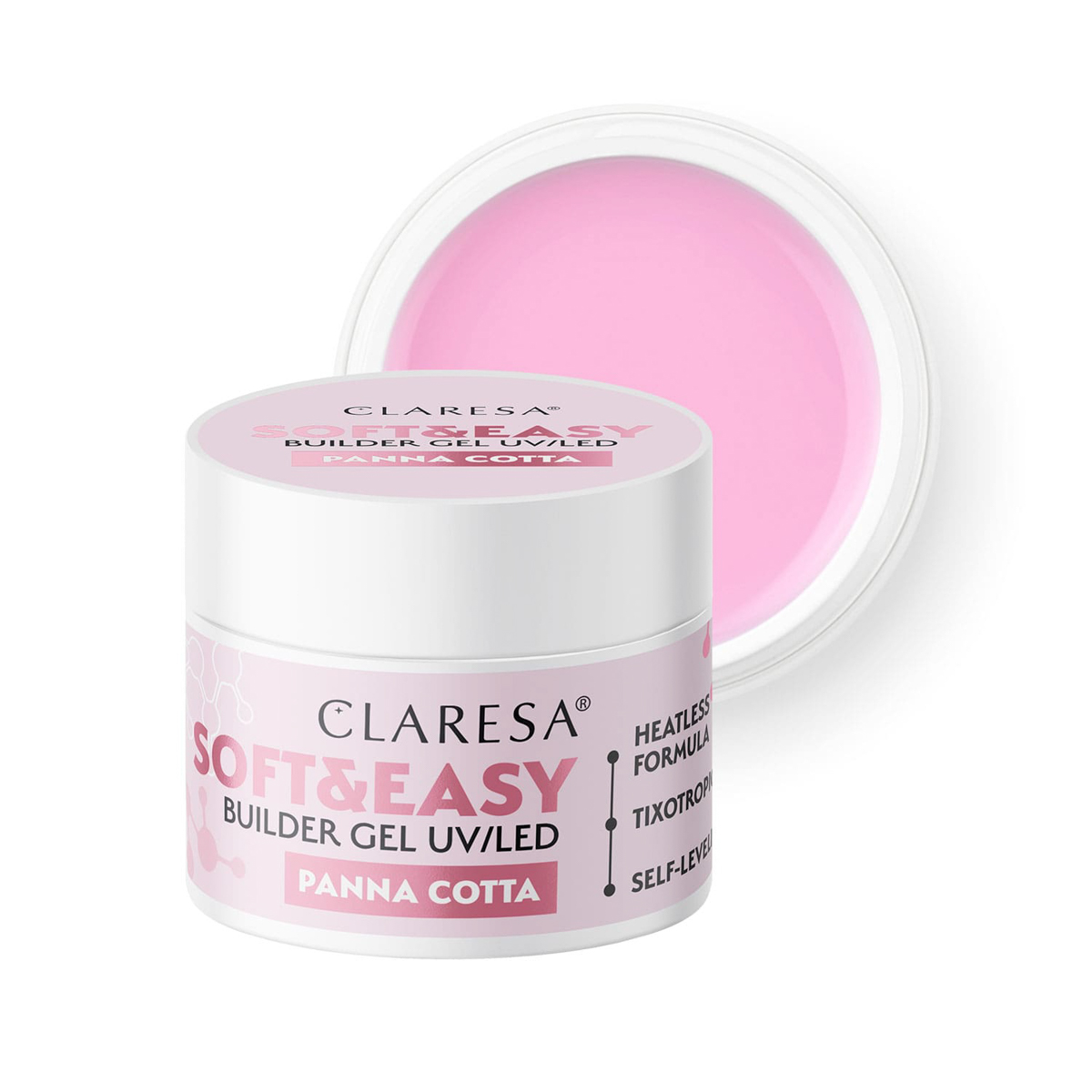 Claresa builder gel Soft&Easy gel panna cotta 12g Claresa builder gel Soft&Easy gel panna cotta 12g