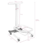 Comfort pedicure tray on wheels with lift function 2