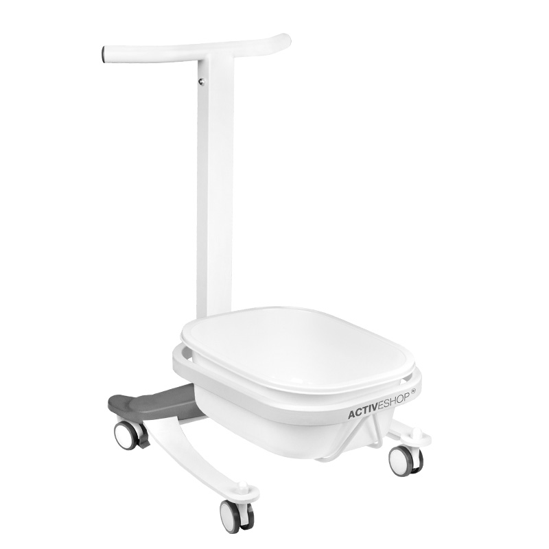 Comfort pedicure tray on wheels with lift function Comfort pedicure tray on wheels with lift function