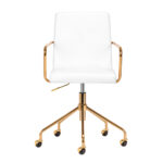 Cosmetic chair QS-OF211G gold white - Image 2